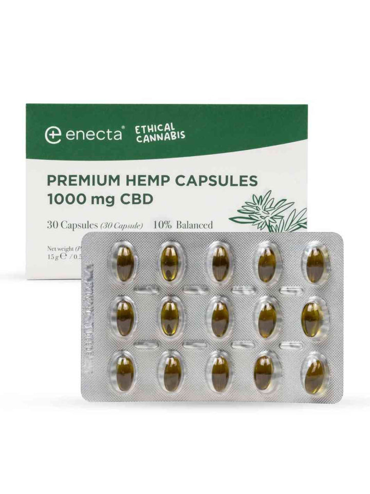 Capsules de CBD Enecta en plaquette