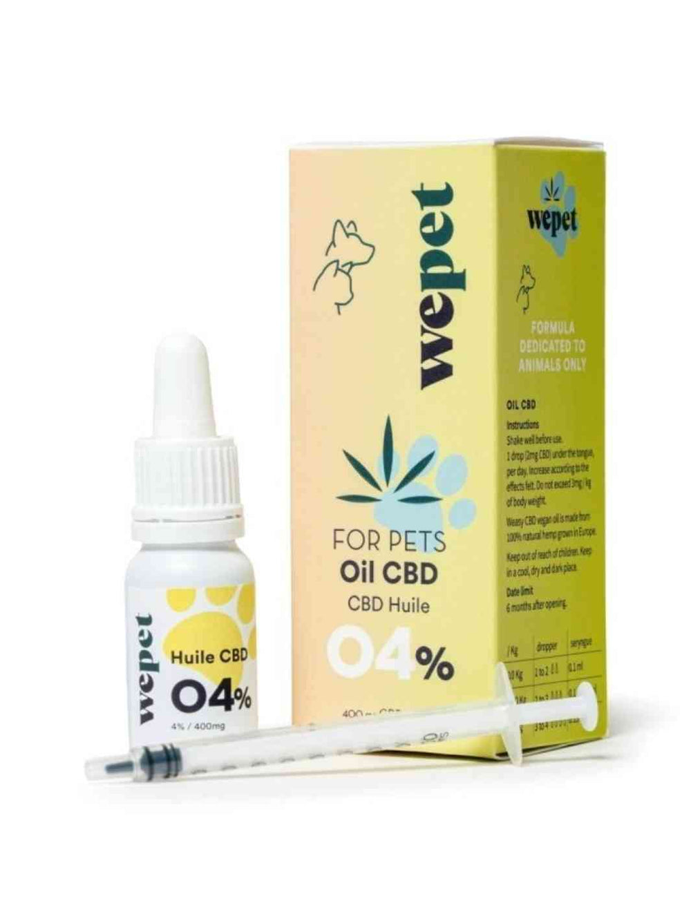Huile CBD pour animaux WEPET 400mg